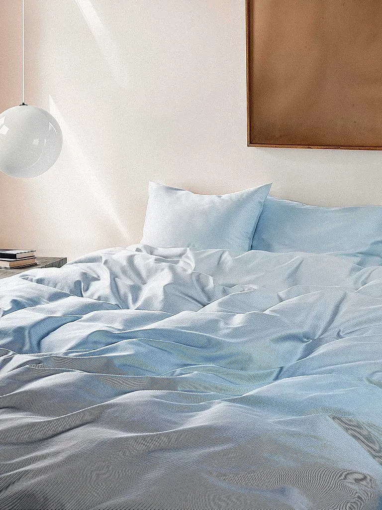 MARC O'POLO HOME | Linge de lit en satin JORN 70x90cm/140x200cm Bleu Calme | 