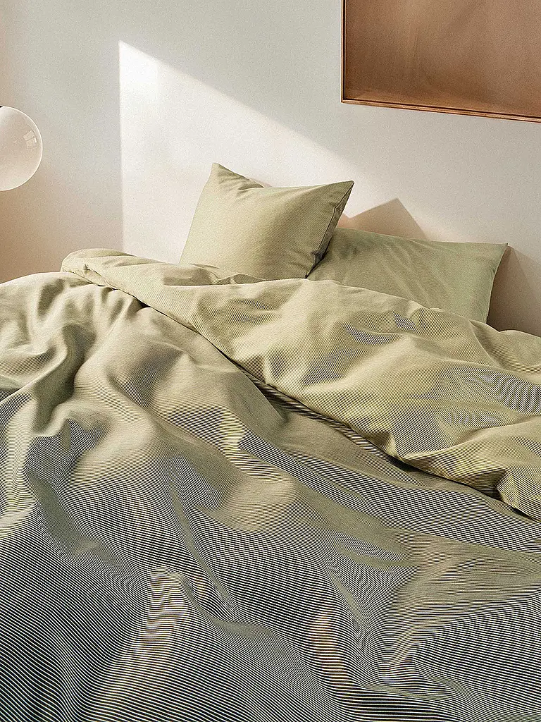 MARC O'POLO HOME | Linge de lit en satin JORN 70x90cm/140x200cm Deep Pea | 