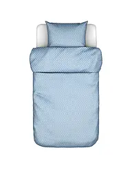MARC O'POLO HOME | Housse de couette en satin SVEA 70x90cm/140x200cm Vert argenté | Bleu