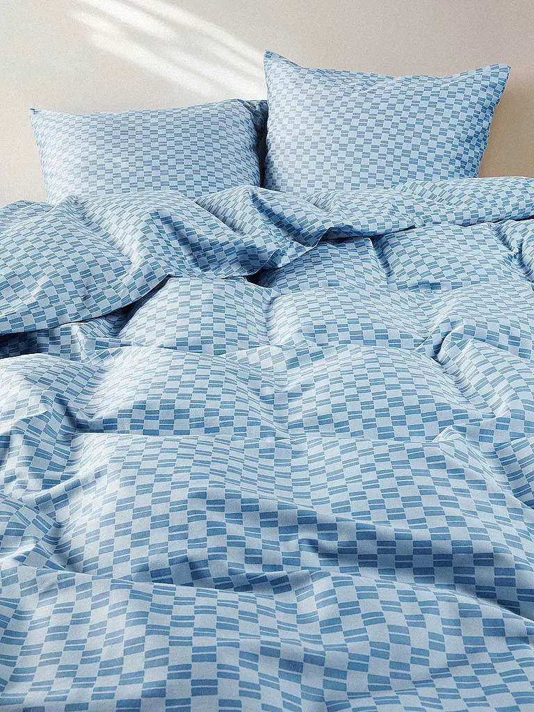 MARC O'POLO HOME | Linge de lit en satin SVEA 70x90cm/140x200cm Bleu Calme | 