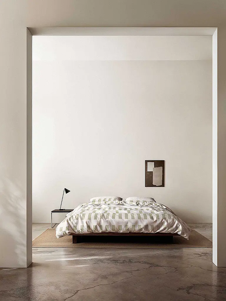 MARC O'POLO HOME | Linge de lit en satin SVERRE 70x90cm/140x200cm Bright Pea | olive