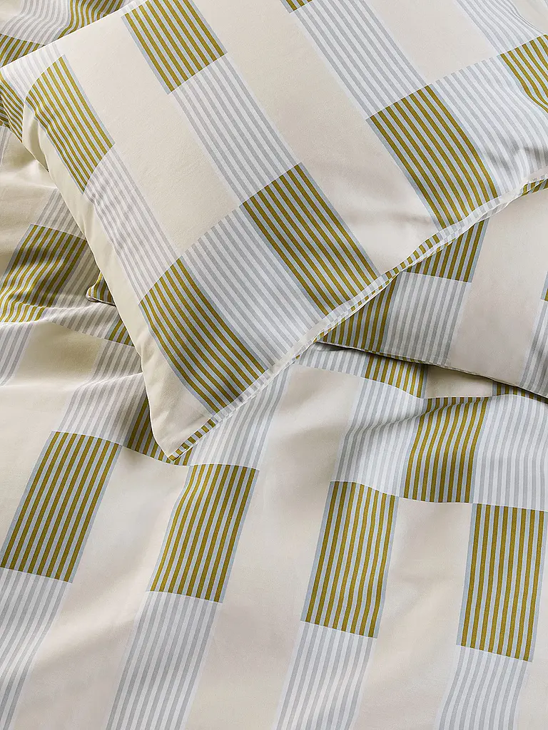 MARC O'POLO HOME | Linge de lit en satin SVERRE 70x90cm/140x200cm Bright Pea | 