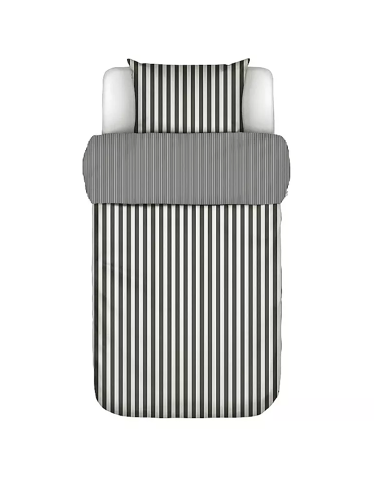 MARC O'POLO HOME | Satin Bettwäsche CLASSIC STRIPE 70x90cm/140x200cm Anthracite | Gris