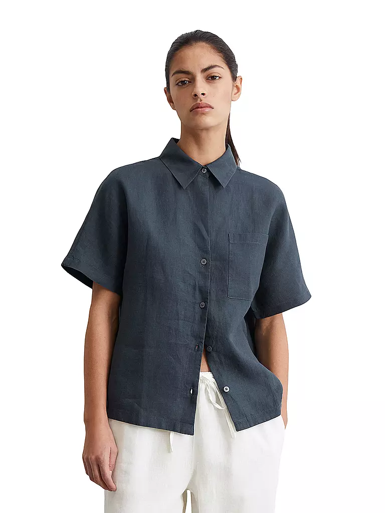 MARC O'POLO | Blouse en lin | Bleu foncé
