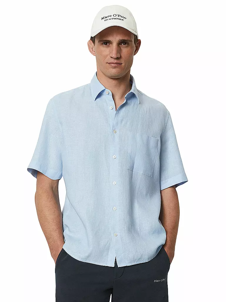 MARC O'POLO | Chemise en lin coupe classique | blau