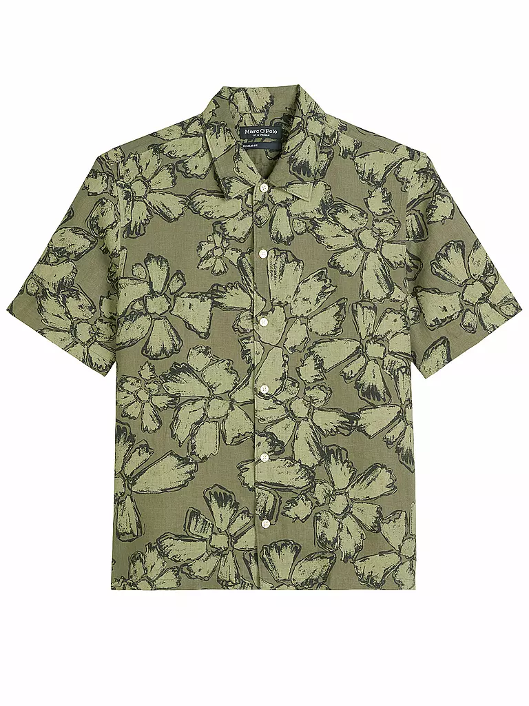 MARC O'POLO | Chemise en lin coupe regular | Olive