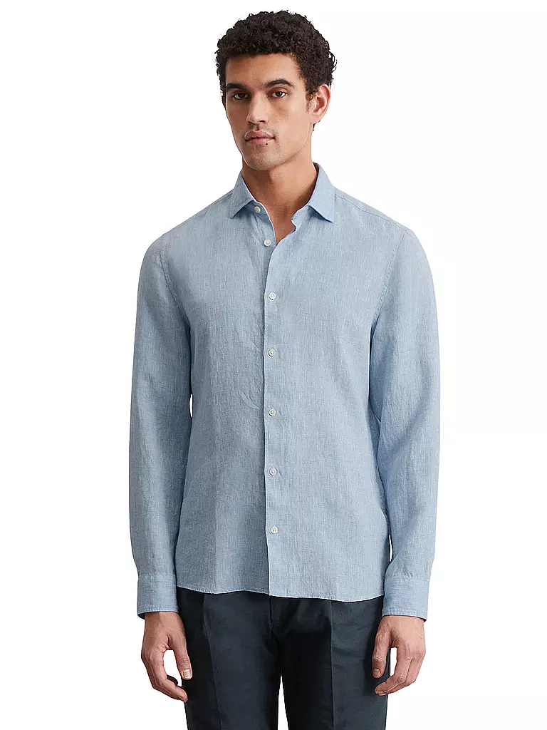 MARC O'POLO | Chemise en lin coupe regular | blau