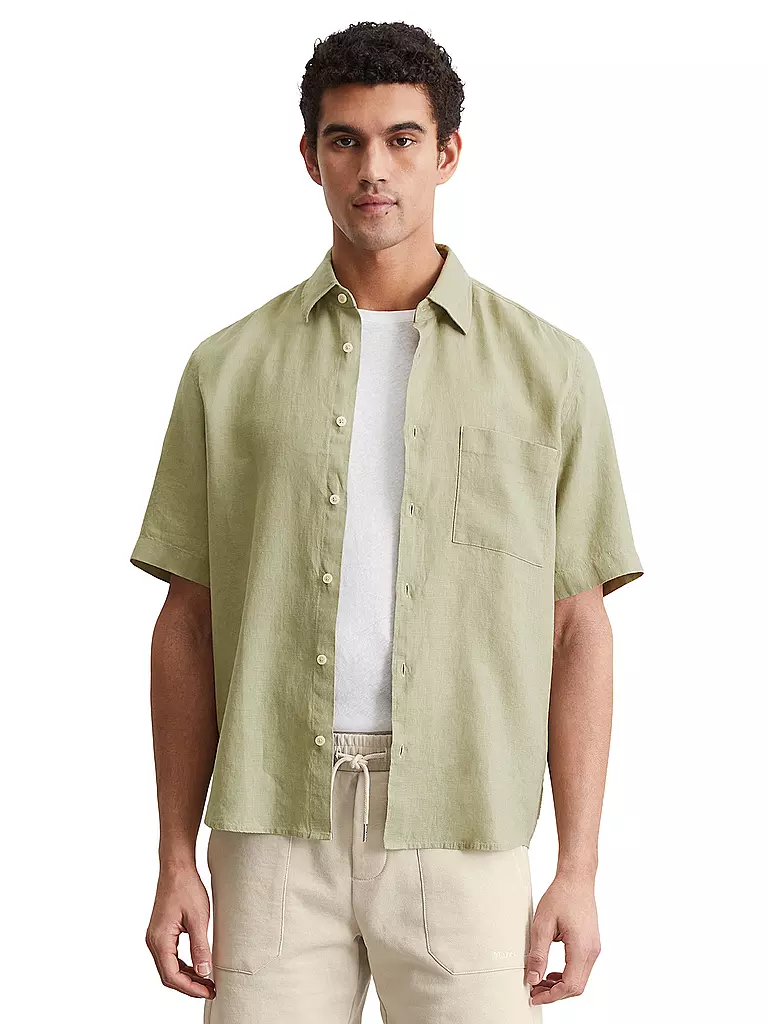 MARC O'POLO | Chemise en lin | olive