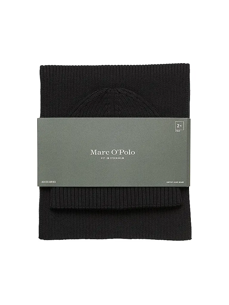 MARC O'POLO | Ensemble 2 pièces bonnet et écharpe | schwarz