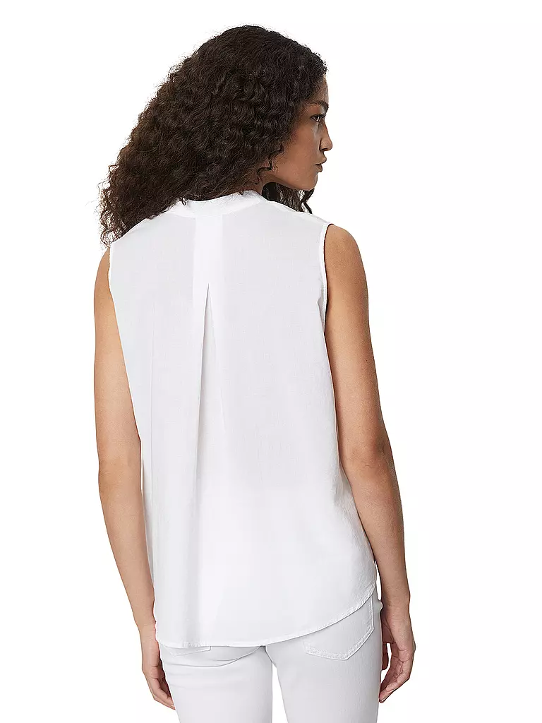 MARC O'POLO | Leinenbluse  | Blanc