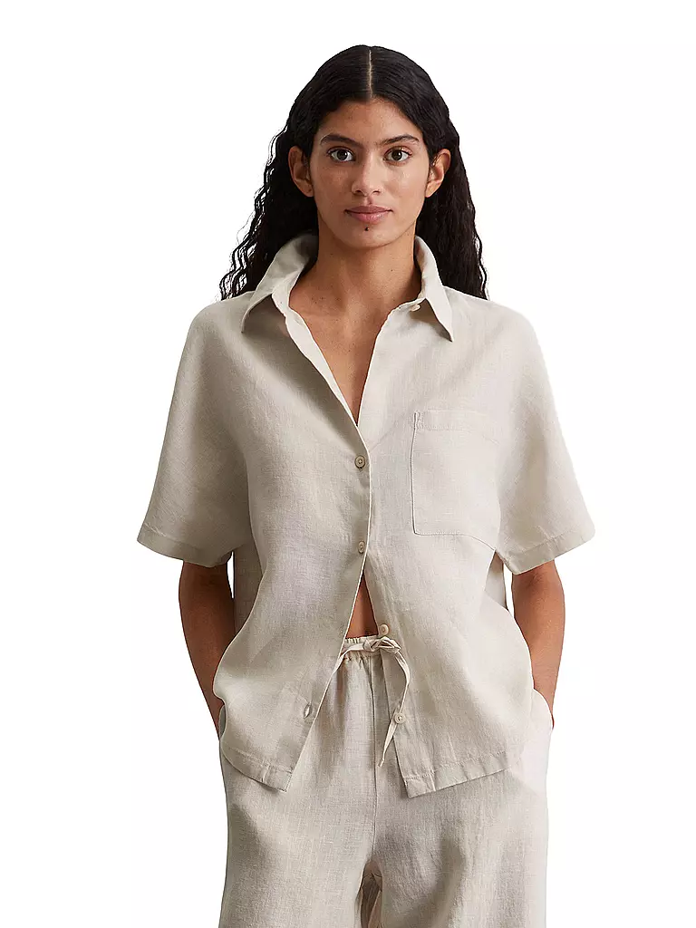 MARC O'POLO | Leinenbluse | Gris clair