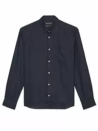 MARC O'POLO | Chemise en lin coupe regular | Bleu foncé