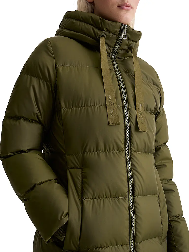 MARC O'POLO | Manteau matelassé en duvet | olive