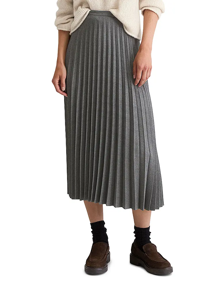 MARC O'POLO | Midirock
Marke: MARC O'POLO
Farbe: grau
Kategorien: Mode,Damen

Material: Polyester / Polyamid
Musterung: Unifarben
Stil: Casual,Pure
Details: Plissee | 