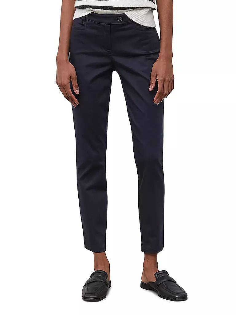 MARC O'POLO | Pantalon "Laxa" (taille haute) | dunkelblau