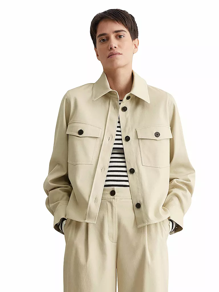 MARC O'POLO | Veste aspect cuir | beige