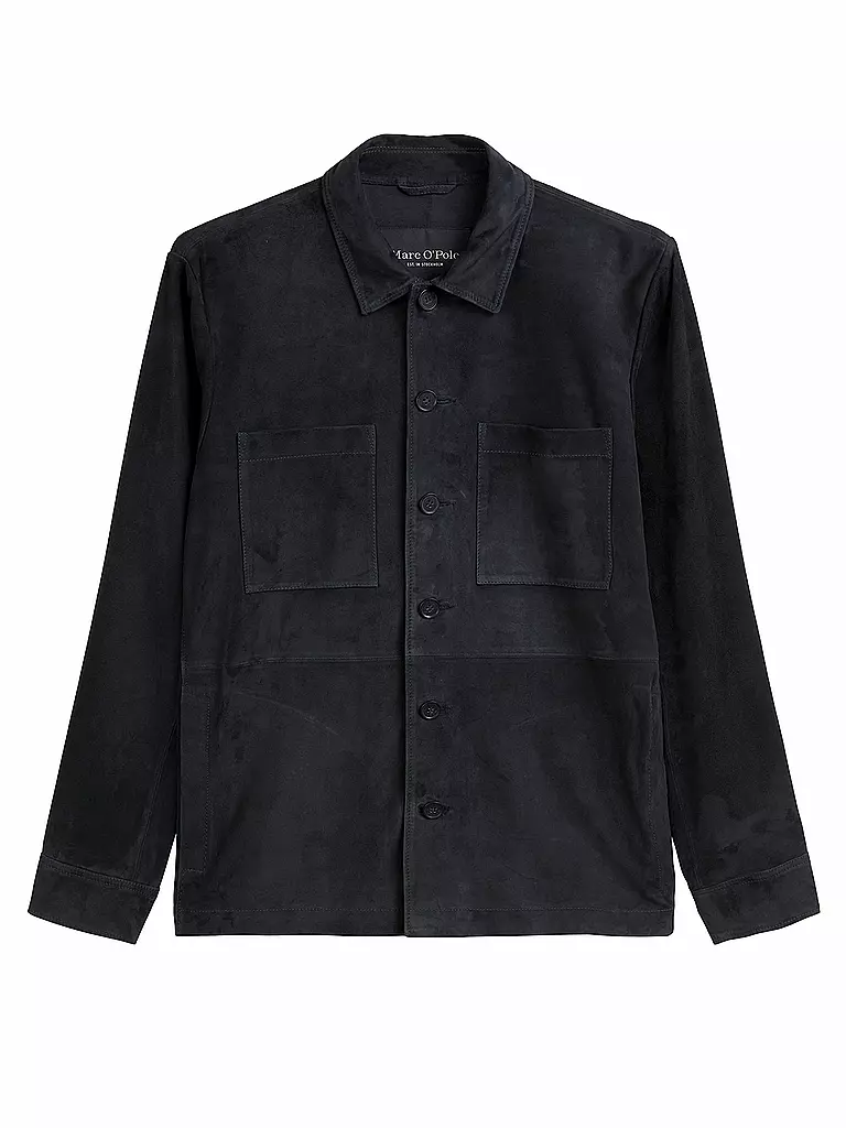 MARC O'POLO | Veste en cuir | dunkelblau