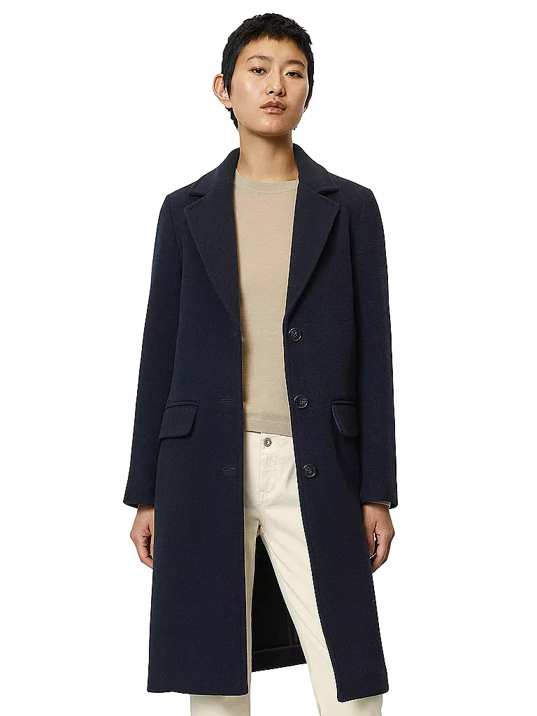 MARC O'POLO | Wollmantel | Bleu foncé