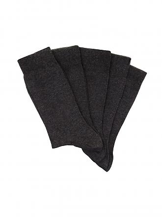 MAX CALVIN | Chaussettes, lot de 5, anthracite chiné