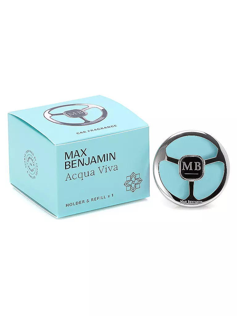 MAX BENJAMIN | Parfum d'intérieur pour voiture COLLECTION CLASSIQUE Acqua Viva | hellblau