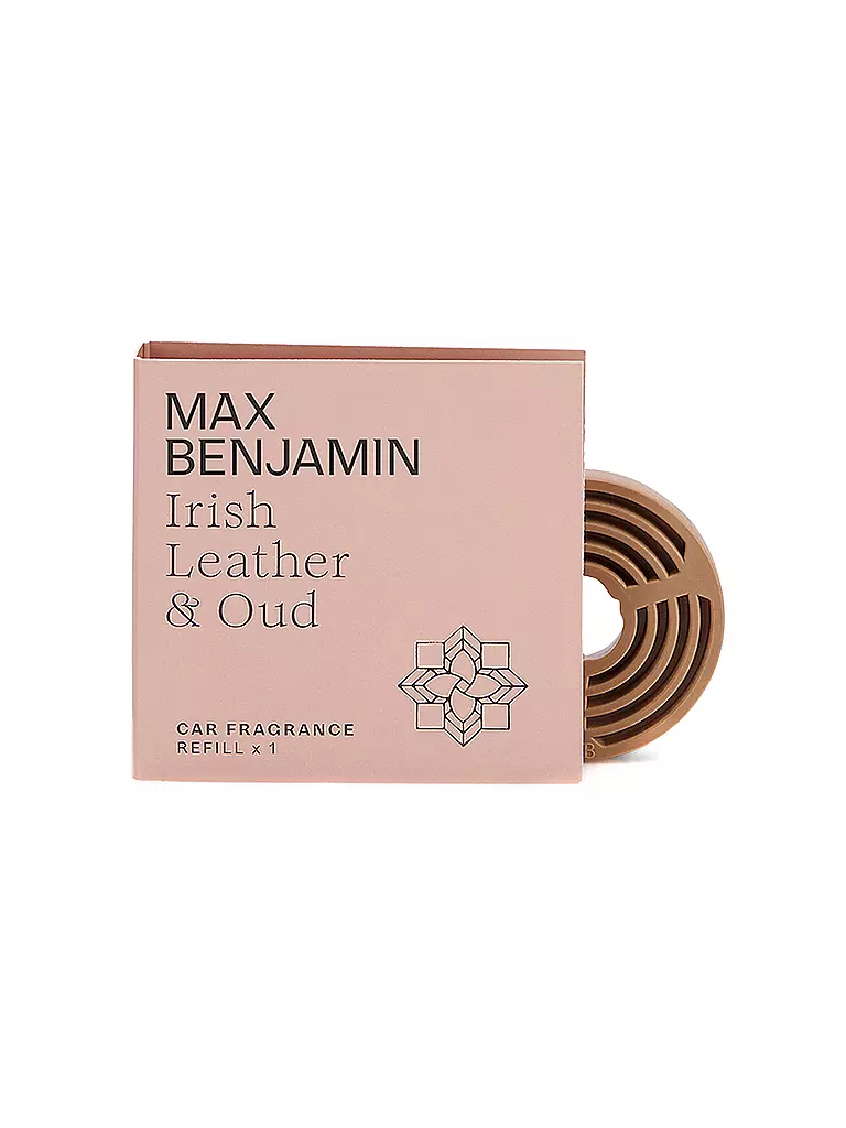 MAX BENJAMIN | Recharge de parfum pour voiture COLLECTION CLASSIQUE Irish Leather & Oud | camel