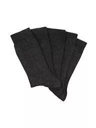MAX CALVIN | Chaussettes, lot de 5, anthracite chiné | Gris