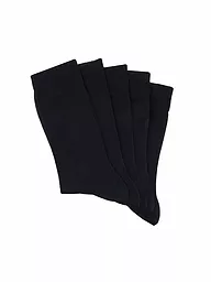 MAX CALVIN | Chaussettes, lot de 5, anthracite chiné | Bleu foncé