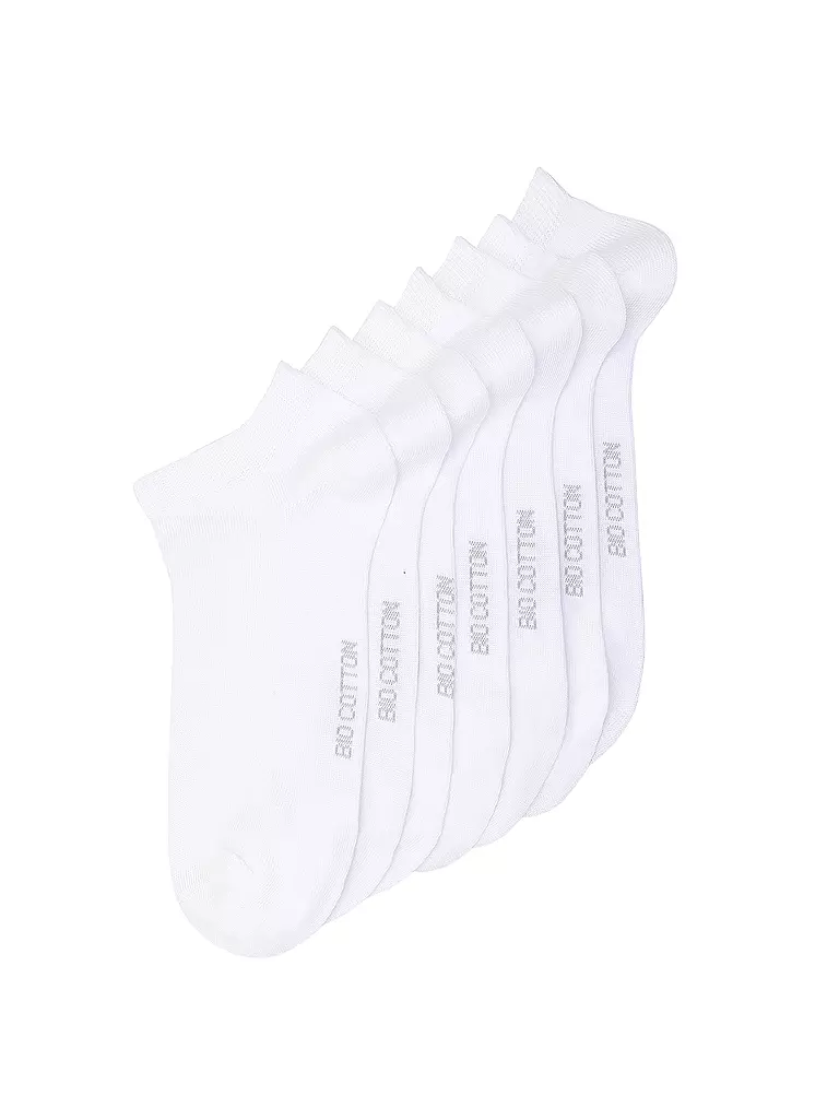 MAX CALVIN | Chaussettes sneaker, lot de 7, blanc | weiss