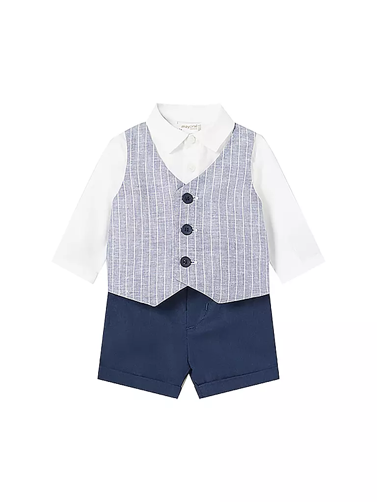 MAYORAL | Baby Set 2-teilig Hemd, Gilet und Hose | Bleu foncé