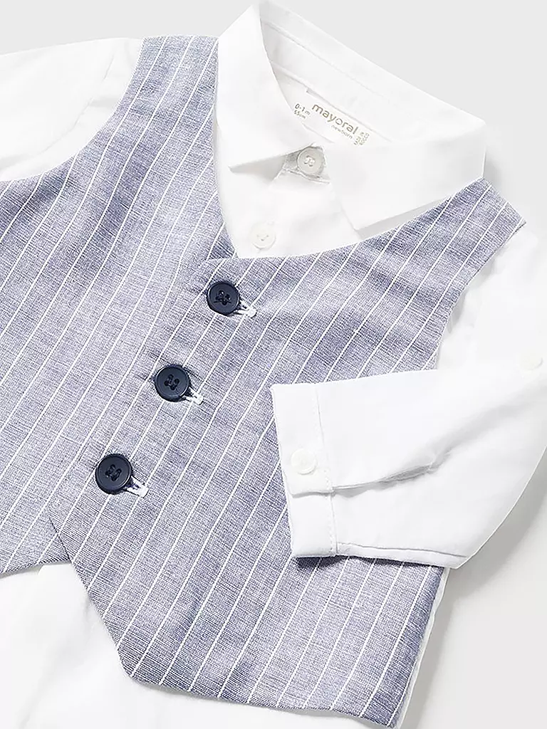 MAYORAL | Baby Set 2-teilig Hemd, Gilet und Hose | Bleu foncé