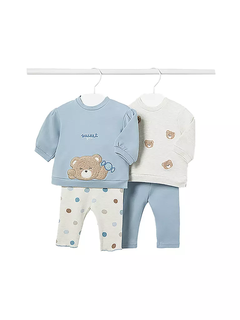 MAYORAL | Baby Set 4-tlg. Sweater und Pullover  | Bleu clair