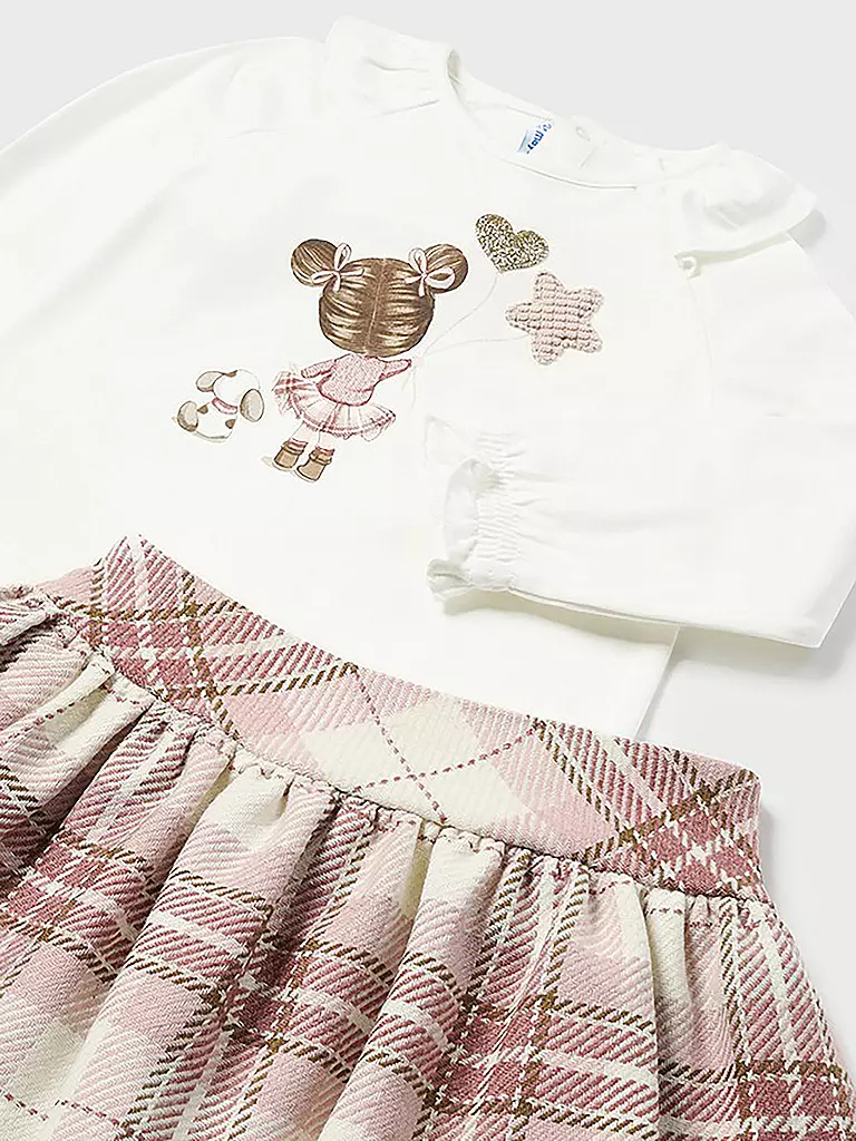 MAYORAL | Baby Set Langarmshirt, Rock 2-teilig  | Rose