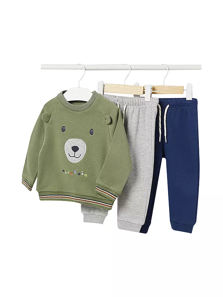 MAYORAL | Baby Set Sweater, Jogginghose 3-teilig  | Vert