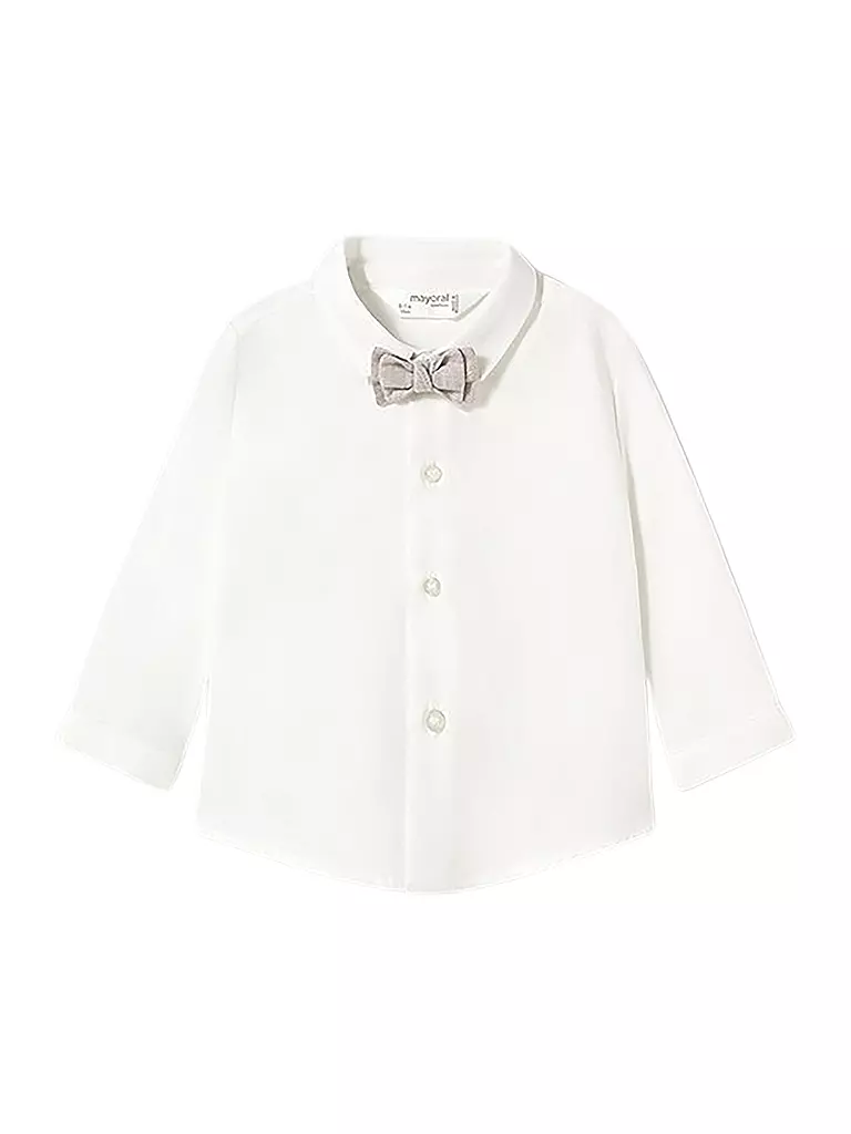 MAYORAL | Chemise bébé avec nœud papillon | creme