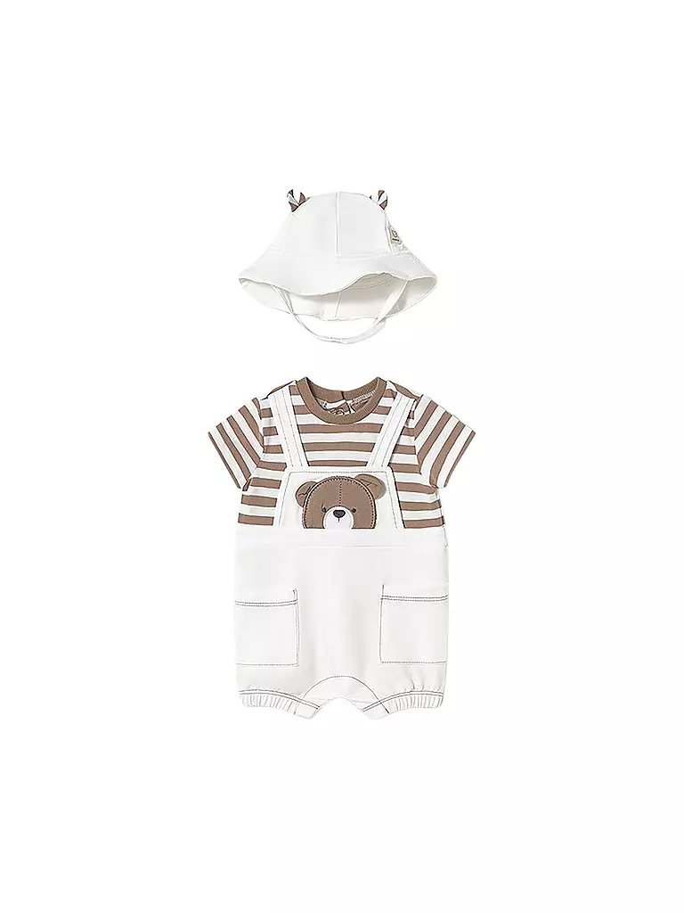 MAYORAL | Ensemble bébé 2 pièces barboteuse et bonnet | creme