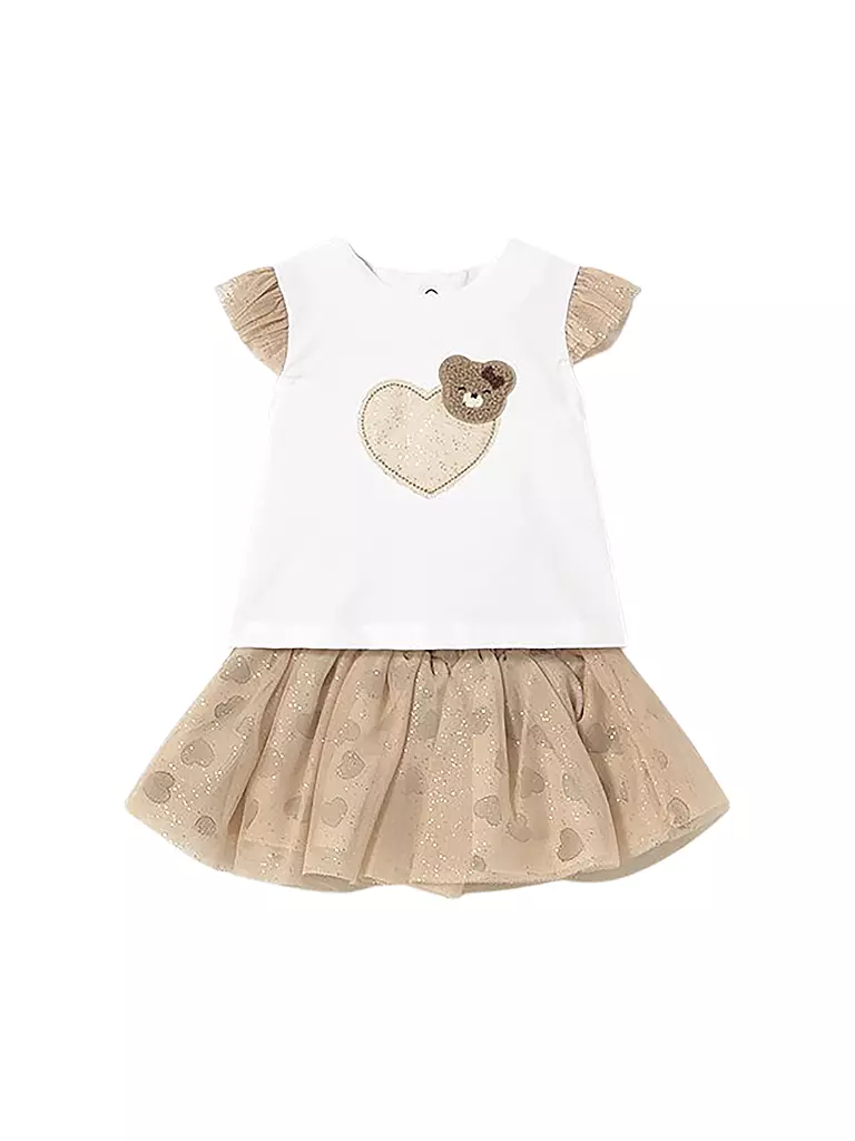 MAYORAL | Ensemble bébé 2 pièces T-shirt et jupe | Beige