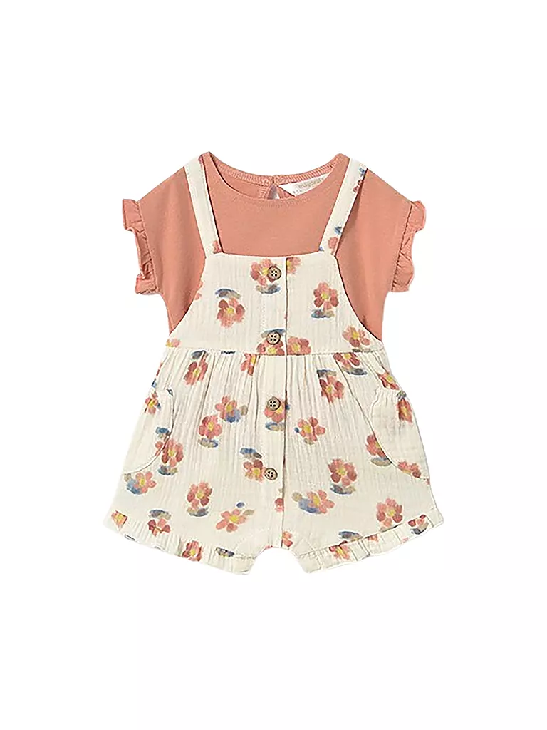 MAYORAL | Ensemble bébé 2 pièces T-shirt et salopette | beige
