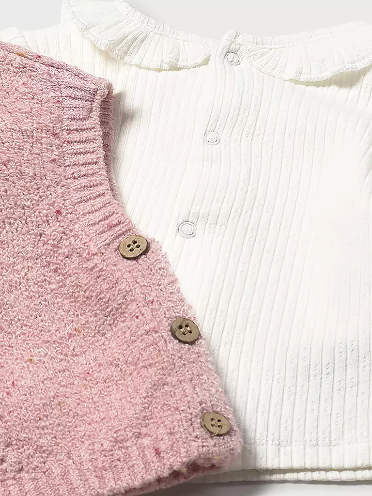 MAYORAL | Ensemble bébé 3 pièces : T-shirt à manches longues, pull sans manches et pantalon | 