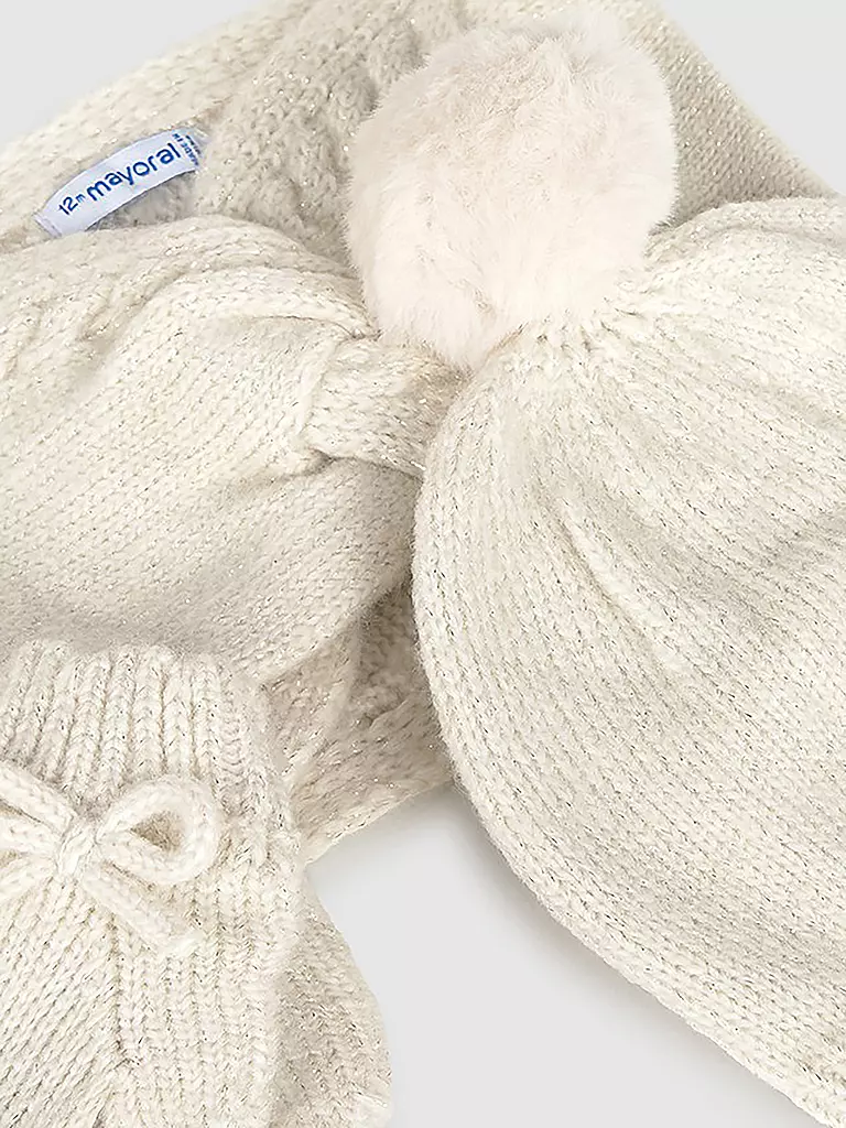 MAYORAL | Ensemble bébé 3 pièces bonnet, écharpe et moufles | 