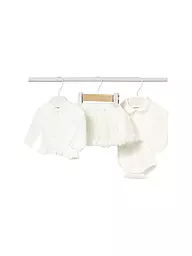MAYORAL | Ensemble bébé 3 pièces cardigan, body et jupe | Crème