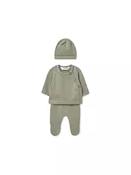 MAYORAL | Ensemble bébé 3 pièces pull, pantalon et bonnet | Vert