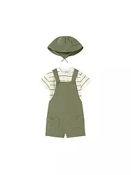 MAYORAL | Ensemble bébé 3 pièces T-shirt, salopette et chapeau | Vert