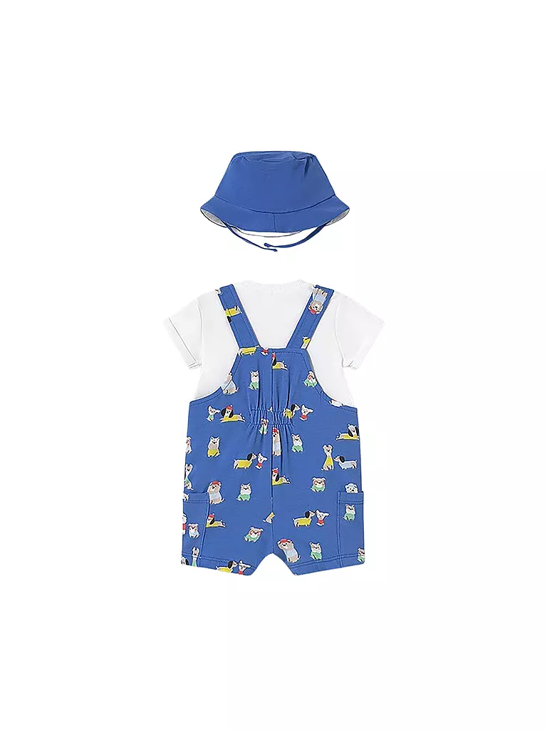 MAYORAL | Ensemble bébé 3 pièces T-shirt, salopette et chapeau | 