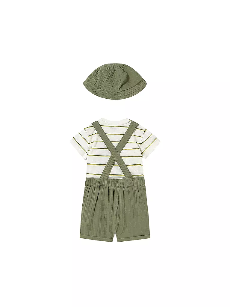 MAYORAL | Ensemble bébé 3 pièces T-shirt, salopette et chapeau | 