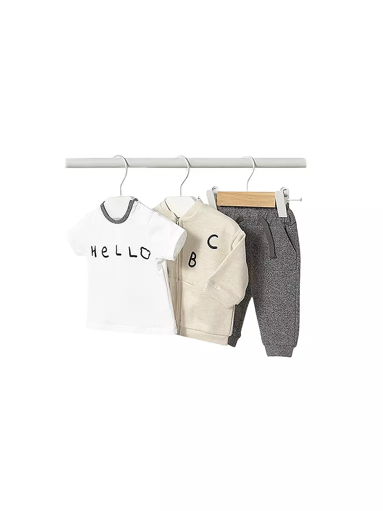 MAYORAL | Ensemble bébé 3 pièces T-shirt, veste et pantalon | beige