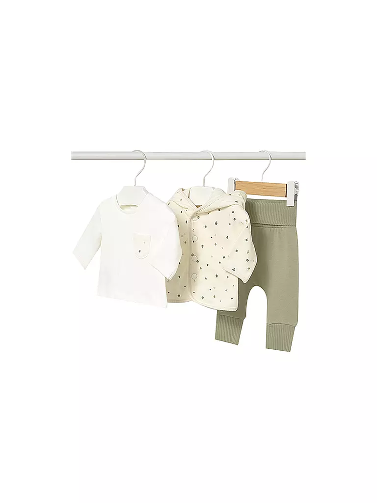 MAYORAL | Ensemble bébé 3 pièces veste, t-shirt à manches longues et pantalon | Vert