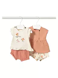MAYORAL | Ensemble bébé 4 pièces T-shirts et shorts | Orange