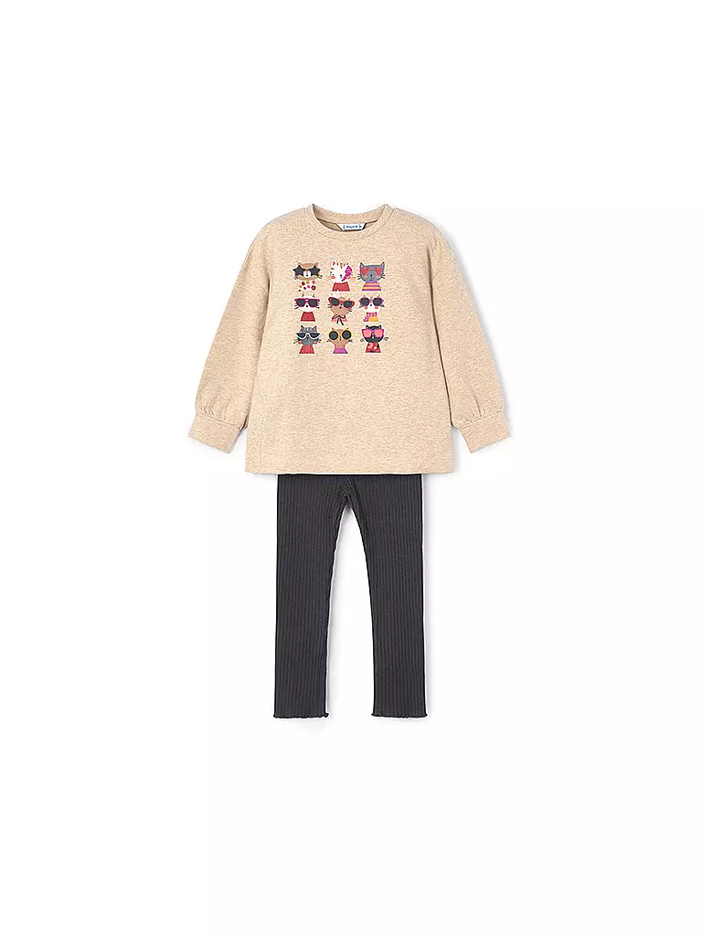 MAYORAL | Ensemble fille 2 pièces pull et leggings | Beige
