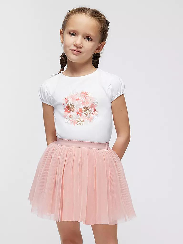 MAYORAL | Ensemble fille 2 pièces T-shirt et jupe | rosa
