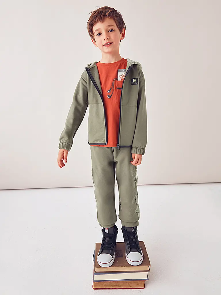 MAYORAL | Ensemble garçon 3 pièces veste de survêtement et pantalon de jogging | grau